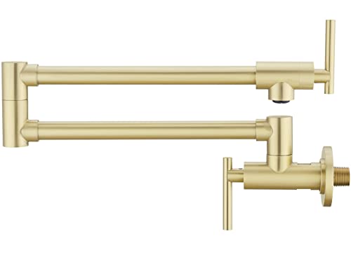 Grifo de cocina para llenar ollas de pared KPF-13012B de acero inoxidable negro mate plegable