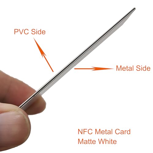 5-Pack Metal Business Cards - Stainless Steel Brushed Silver (Silver Beveled Edges), Laser Engraves Silver, 215 Chip, NFC Enabled - Thumbnail 7
