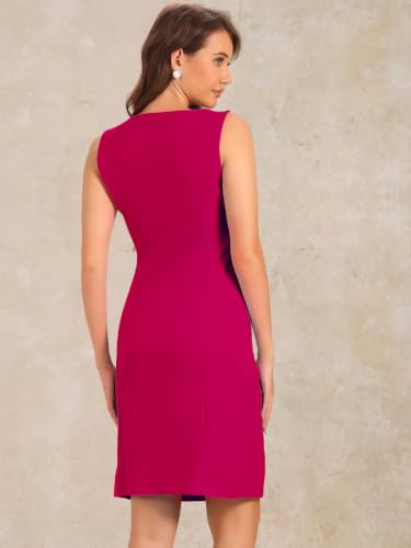 Image of Allegra K Women's Work Sheath Dress Sleeveless Business Office Pencil Dresss