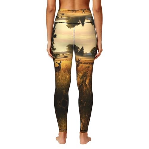 Leggings para correr con control de abdomen y estampado de ciervos 4