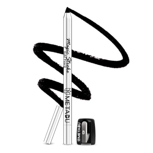 Image of Magic Stroke Kohl Kajal Pencil - Jet Black | Waterproof & Smudge Proof with Free Sharpener | 18 Hours Long Lasting | One Swipe Application Eye Makeup Pencil Enriched with Shea Butter & Vitamin - E