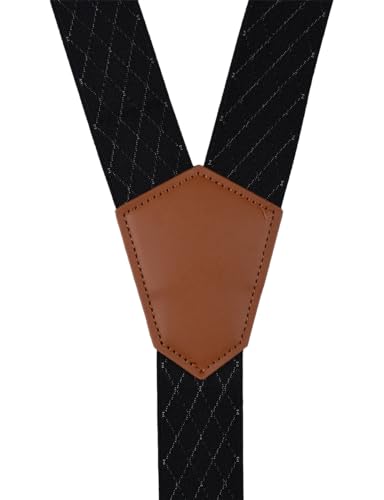 Image of Suspenders for Men Snap Hooks with 1.4 Inch Elastic Y-Back Adjustable