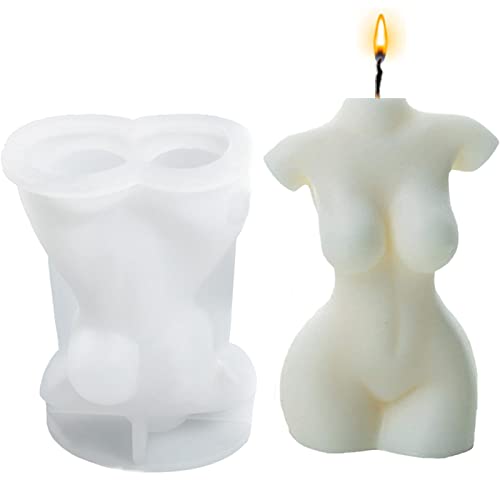 Silikon Kerzenform, Körper Art Kerzenform, Handgemachtes Kerzenherstellung Set, 3D DIY Silikonform Kerzen Gießen Formen, Aroma Gips Herstellung Werkzeuge, Antihaft, Leicht zu trennen Cover