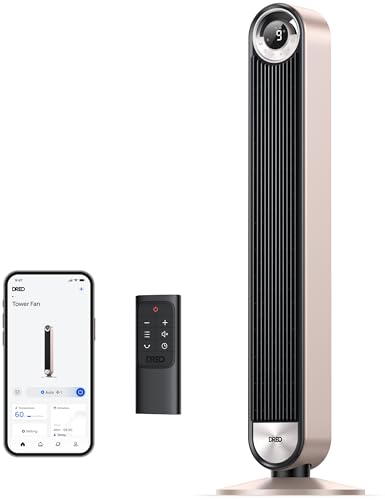 Dreo Smart Tower Fans for Home, 90° Oscillating Fan Bedroom Indoors, Voice Control Floor with 12H...