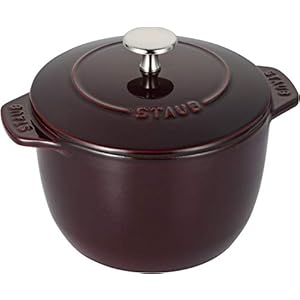 staub La Cocotte de Gohan 40511-561 La Cocotte de Gohan Grenadine Red, M, 6.3 inches (16 cm), Rice Pot, 2 Pieces, Cast Iron, Induction Compatible, Rice Cooker
