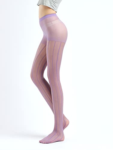 Image of Sahabowi Women Tights, Female Sheer High Waist Pantyhose, Vintage Control Top Stockings