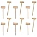 Tomaibaby 30Pcs Marteaux en Bois Naturel Ovale AMD Marteau Rond Mini Maillets de Crabe en Bois Jouet Éducatif Marteau Homard Craquelins de Fruits de Mer pour Enfants