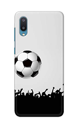 Image of Printed Hard Back Cover Case for Samsung Galaxy M02 | Samsung Galaxy A02 Back Cover (Football Icon) -1302