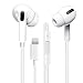 Produktbild In-Ear Kopfhörer iPhone HiFi Stereo Noise Cancelling Earphones mit Kabel Kopfhörer mit Lighting Anschluss,Mikrofon und Bass für iPhone 13/13 Pro/12/11/XS/X/XR/8/7 Unterstützung alle iOS Systeme Weiß