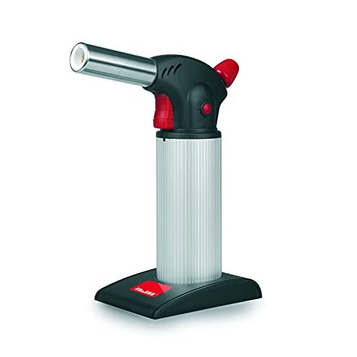 Ibili Profesional Soplete Gourmet profesoinal-Acero Inoxidable-Ideal para usos culinarios-Apto para cocinar-6,30 cl, Stainless Steel, Negro/Plateado/Rojo