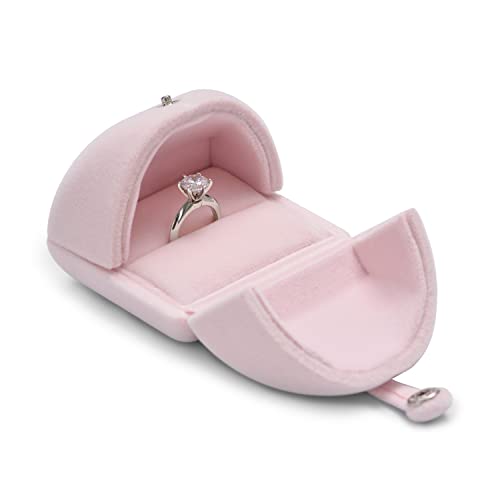 Oirlv Pink Velvet Ring Box for...