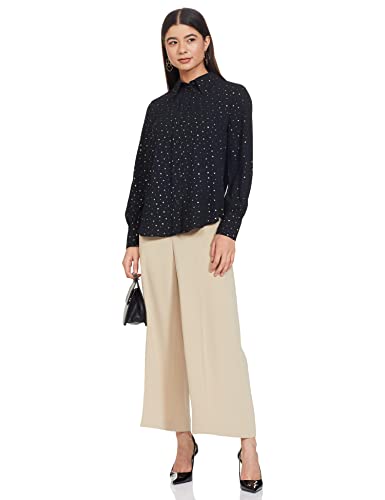 Image of Marks & Spencer Womens Printed Polyester Collared Neck Regular Fit Top