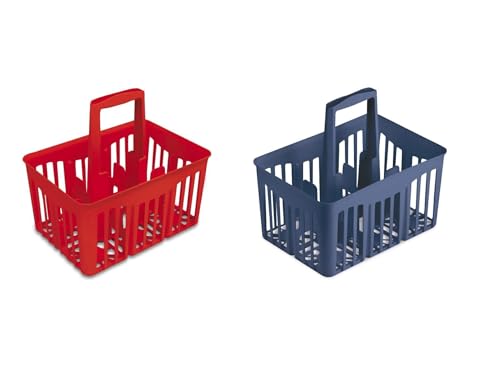 Dimensioni cm 30x21x28h 1 Cestello colore rosso 1 Cestello colore blu