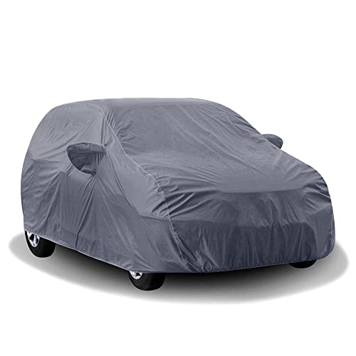 Image of Maruti Suzuki Zen Car Cover Waterproof /Zen Cover Waterproof /Zen Car Cover /Zen Car Body Cover with Triple Stitched Fully Elastic Ultra Surface Body Protection (Grey Look)