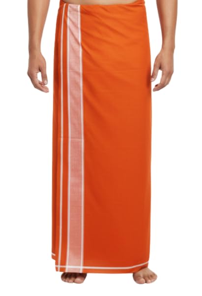 Sharan Elegance Cotton Men's Kerala Style Cotton Dhoti Single size -1.9 meters Set 1-picture-40