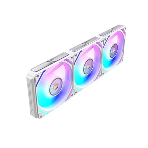 Ventilador de chasis WF-120 ARGB para setup de juegos blanco silencioso de 120mm PWM