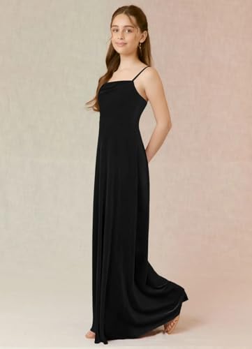 Junior Girls Bridesmaid Dress for Wedding Velvet Sleeveless Kids Spaghetti Straps Flower Girl Dresses for Teen4