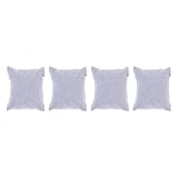Anneome Almohadas de Pelusa para Caja de Reloj 8x9 Cm Gris 4 Piezas, Cojín Flexible para Exhibición de Pulseras y Joyas, Almohada Pequeña Multiusos para Almacenamiento y Protección
