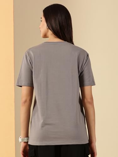 Image of Women's Pure Cotton Relaxed Fit V-Neck Half Sleeve T-Shirt | Gym Wear Casual Look T-Shirt | Regular Fitting with Comfort Wear for Women
