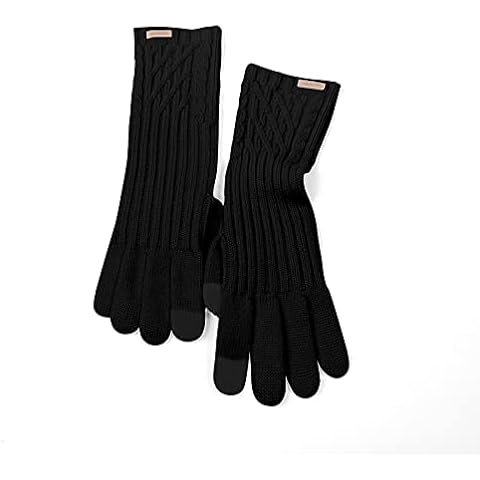 Winter Warm Knit Touchscreen Gloves,Cold Weather Super Warm Knit Thick Lengthen Gloves Mittens (B) Cover