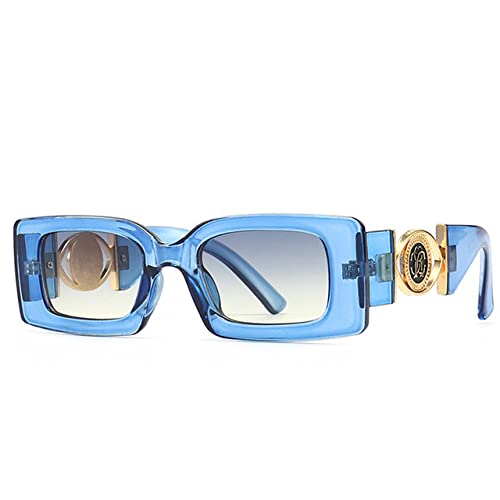 Lunettes de soleil carrées rétro unisexes avec fleurs élégantes et protection UV400
