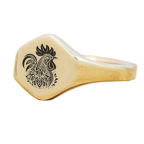 Bague coq hexagonale argent 925 : Le bijou hypoallergénique anti-irritation