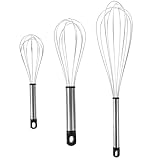 IMIKEYA 3pièces Fouets à Œufs Acier Batteur Manuel Ergonomique Pour Cuisine Ustensile D...