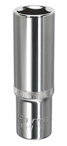 Image of Sealey Sp1217D Walldrive Socket 17Mm Deep 1/2Sq Drive Fully Polished