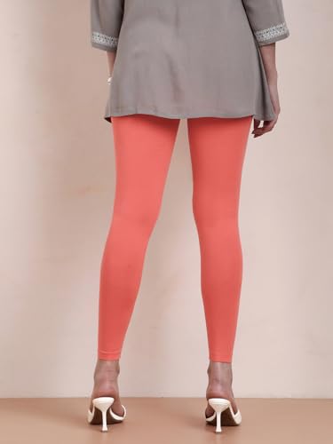 Image of TWIN BIRDS Super Stretchable Cotton Elasthane Fabric Ankle Length Leggings for Women