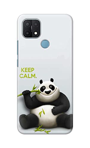 Image of PRINTFIDAA� Printed Hard Back Cover Case for Oppo A15 | Oppo A15s Back Cover (Cartoon Panda) -2808