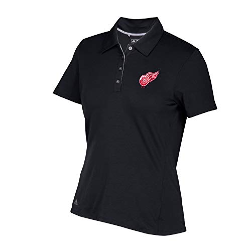 adidas Detroit Red Wings NHL Women's Full Color Logo Climacool Black Adi Golf Cotton Hand Polo Shirt (X-Large) adidas Detroit Red Wings NHL Women's Full Color Logo Climacool Black Adi Golf Cotton Hand Polo Shirt (X-Large)