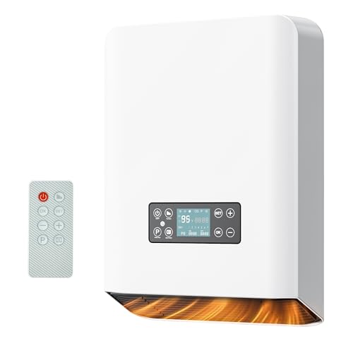 Wall Heater,PTC Electric Space Heaters for Indoor Use,Remote Control,Adjustable...