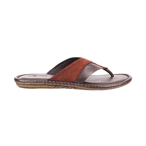 Buy Metro Men Brown Leather Chappals ( 16-41-12-46 ) Size ( 12 UK (46 EU) ) at Amazon.in