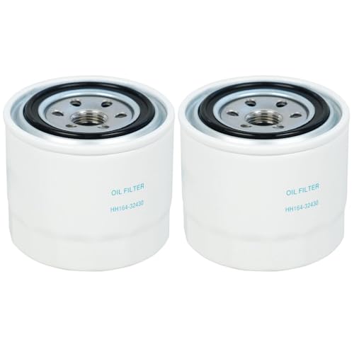 HH164-32430 Oil Filter Fits for Kubota L M KH KX RTV Seris Models L2800 L2850 L2900 L2950 L3000 L3010 L3130 M4900 M5700 M5140 MX4700 KX040-4 Replace HH16432430 17321-32430 122-0185 (set of 2)