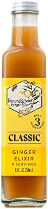 ImmuneSchein Classic Ginger Elixir Shots – Only 3 Real Food Ingredients, No Water, Vinegar or Preservatives: Handcrafted from Organic Ginger Roots (8.5 fl oz, 1)