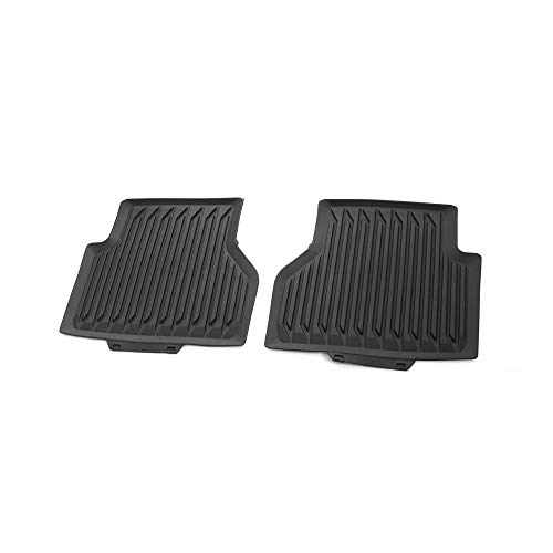 Audi 4M8061221A041 Rubberen voetmatten, 2 x rubberen matten voor, all-weather matten, zwart/rood, met SQ8-opschrift