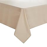 Deconovo Modern Style Decorative Rectangular Linen Look Spill Proof Tablecloth for Picnic 54x72 Inch Beige