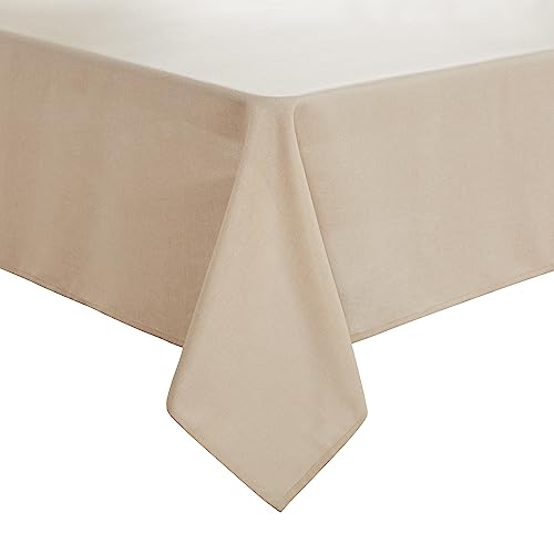 Deconovo Modern Style Tablecloth, Decorative Rectangular Linen Look Spill Proof Tablecloth for Picnic (54x72 Inch, Beige)