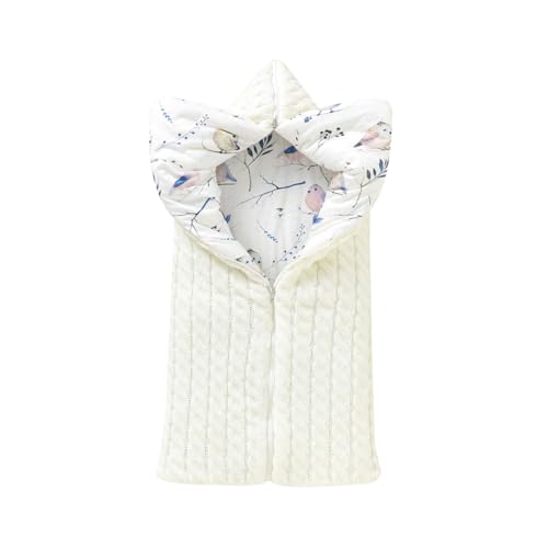 LLmoway Warm Swaddles for Newborns Soft Thick Knit Baby Infant Sleeping Bag Receiving Blankets for Boys Girls Winter Beige