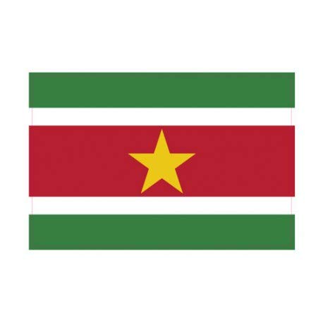 Autocollant Drapeau Suriname sticker flag - Taille : 8 cm