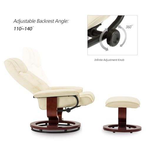 MCombo-Manual-Swivel-Recliner-with-Ottoman-Chair-Ottoman-Set-for-RV-Small-Spaces-Living-Room-Bedroom-Office-9019-Faux-Leather-Cream-White MCombo Manual Swivel Recliner with Ottoman Chair Ottoman Set for RV Small Spaces Living Room Bedroom Office 9019 Faux Leather Cream White
