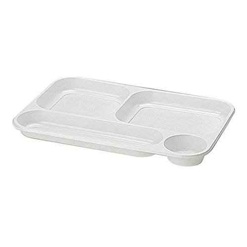 Garcia de pou Plateaux Repas À Emporter - 4 Compartiments 36X24 Cm Blanc Ps - 100 unités