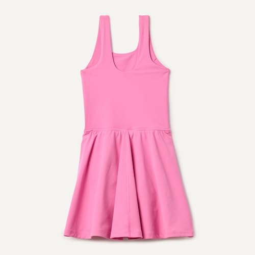 Image of Amazon Essentials Girls' Active FormFlex Buttery Soft Tank Tennis Dress with Built-in Bodysuit, Bra, & Shorts