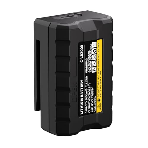 IKOVWUK 3000 mAh Lithium-Ion Battery for D1-8 and D1-12 Laser Level, Type-C Rechargeable Replacement...