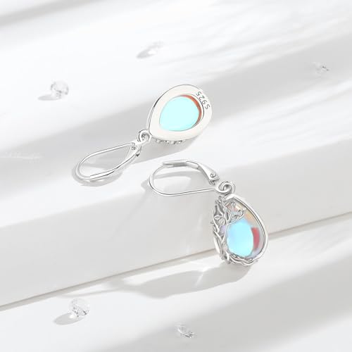 Boucles d'oreilles levier argent 925 anti-perte pour oreilles sensibles