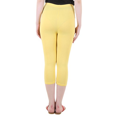 Image of DIAZ Women's Super Combed Cotton Elastane Stretch Slim Fit Printed Capri -Pack of 3
