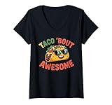 Photo Gallery donna taco bout awesome funny cool taco pun design maglietta con collo a v Photo Gallery donna taco bout awesome funny cool taco pun design maglietta con collo a v