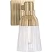 Norwell Lighting 8157-SB-CL Carnival - One Light Wall Sconce, Satin Brass Finish with Clear Glass