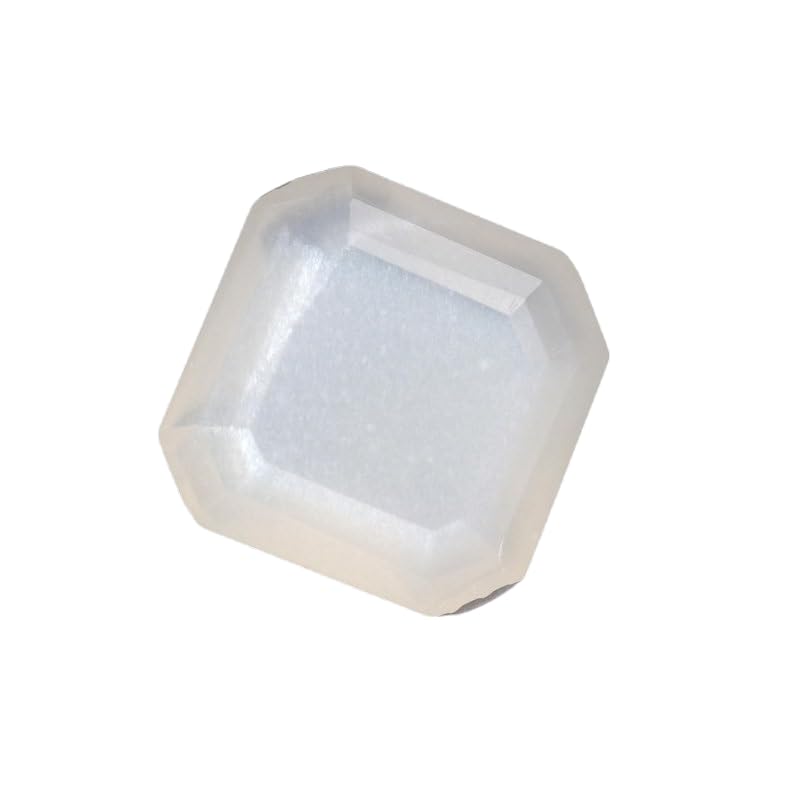 Pierre de lune arc-en-ciel taille Asscher 6 mm, gemme naturelle pour bijouterie fine