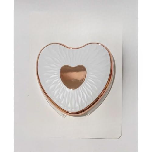 Espelho De Bolsa Coração Lovely Style Com Aumento 2x (Branco)